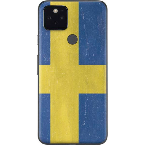 Sweden Flag Distressed Google Pixel 5 Skin
